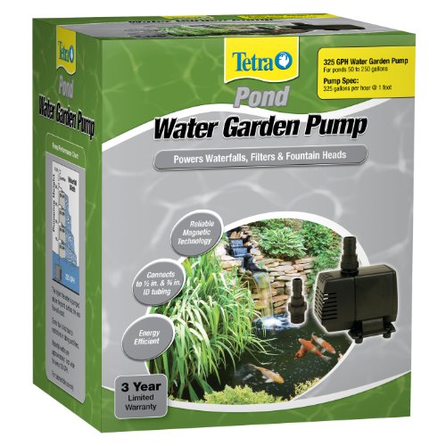 Tetra Pond Water Garden Pump 325 GPH, Ponds 50-250 Gallons