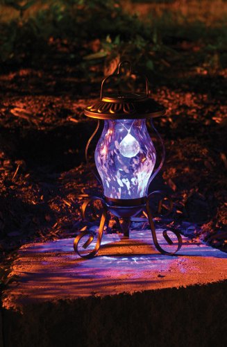 Toland Home Garden 240534 Tabletop Solar Lantern with Reflector Prism