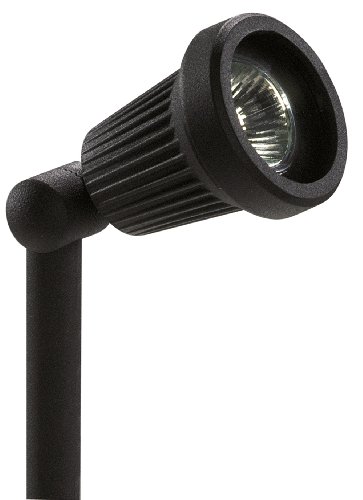 Paradise GL22724BK Low-Voltage Cast-Aluminum 20-Watt Halogen Spot Light with Glass Lens, Black