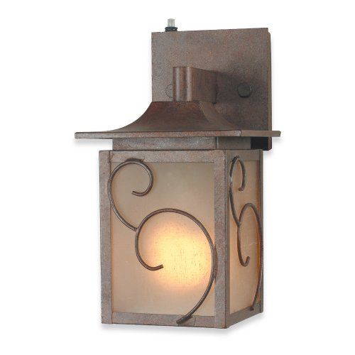 Royce Lighting RL014SM-15 Corinthian Bronze Outdoor Wall Lantern with Frosted Globe