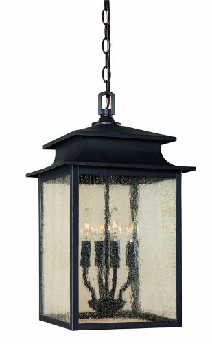 World Imports 9108-42 Sutton Collection 4-Light Hanging Outdoor Lantern, Rust