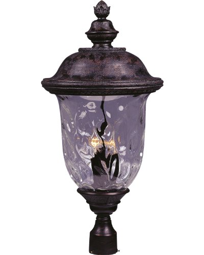 Maxim Lighting 40421WGOB Carriage House VX 3-Light Outdoor 29-Inch Pole/Post Lantern, Oriental Bronze Finish