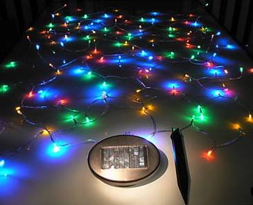 GudCraft Solar Powered 35-Foot Holiday String Lights, 100 LED Multicolor