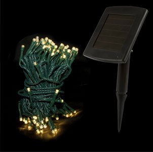 100 Warm White Ultra Bright LED Solar String Lights with Premium Quality Panel and 8 Functions