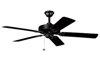 Kichler Lighting 339520TZP Sterling Manor Patio Outdoor/Indoor 52-Inch Ceiling Fan with Brown – ABS Blades, Tannery Bronze Powder Coat
