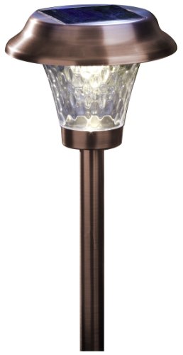 Moonrays 91762 Alexa Solar-Powered 6X LED Metal Path Light, Bronze, 4-Pack