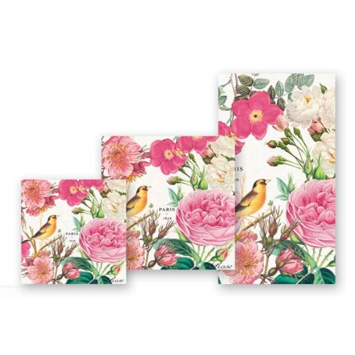 Michel Design Works Rose Garden Lunch Napkins, 20-Pack, 3-Ply