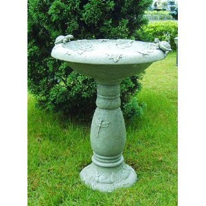 Smart Solar 20622R01 Country Gardens Solar Birdbath Fountain, Gray Weathered Stone Finish