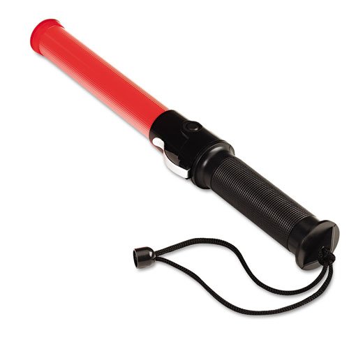 Tatco Products – Tatco – Safety Baton, LED, Red, 1 1/2 in x 13 1/3 in – Sold As 1 Each – Five super bright LED lights in baton may be seen up to 3,000 yards away and last up to 100,000 hours. – Three different lighting modes include: slow flashing red, quick flashing red, and steady red light. – Shock-proof, water-resistant, safe to use in inclement weather. – Comfortable handle. –