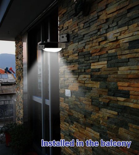 TSSS® Outdoor solar LED wall-lamp,solar light,voice control