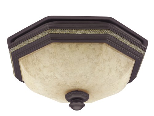 Hunter 82023 Belle Meade Bathroom Fan with Light, New Bronze with Gilded Gold Accents