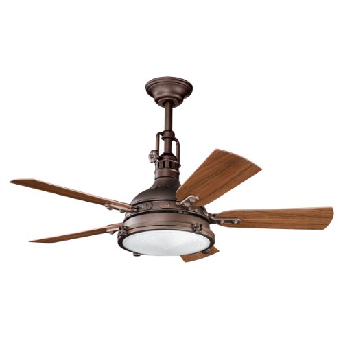 Kichler Lighting 310101WCP 44-Inch Hatteras Bay Patio Indoor/Outdoor Ceiling Fan, Weathered Copper