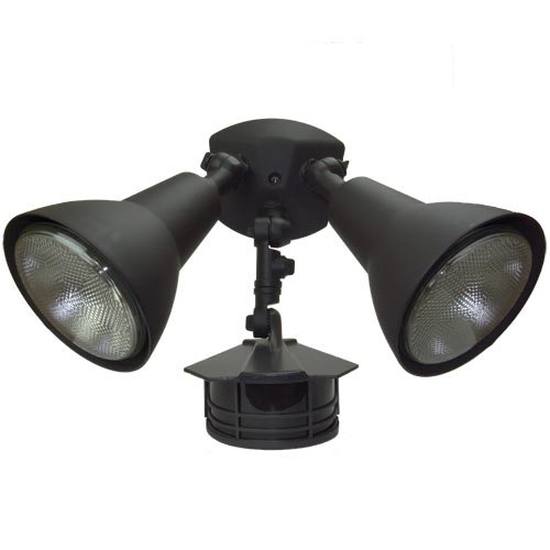 Dual 150-Watt PAR38 Halogen Floodlights with Motion Sensor