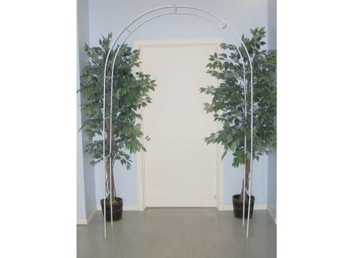 7.5 Ft Real Sized Metal Decoration Arch – White