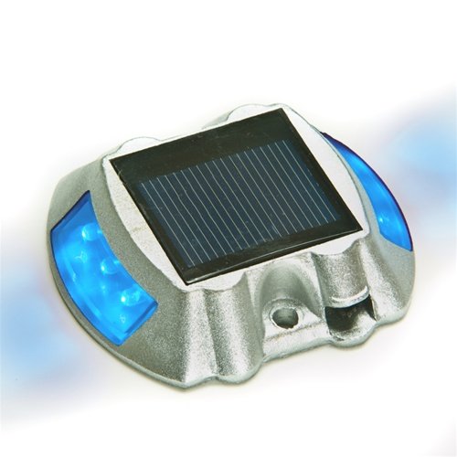 Solar Road Path Deck Dock Warning Lights with Blue LEDs (8 Pack)