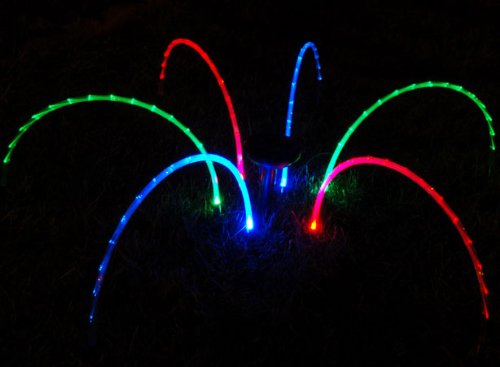 Solar Powered Rainbow String Lights. 8′ Long Lining Up for Landscape Lighting.