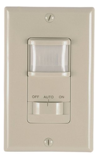 GE 57884 Motion Sensing or On/Off Light Switch,  Single Pole, Ivory