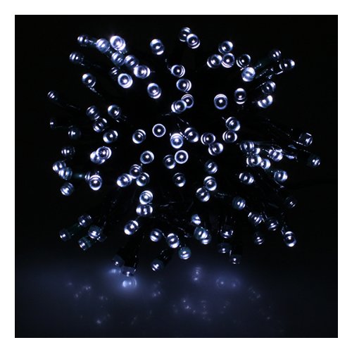 White 100 LED Holiday String Light for Outdoor and Indoor Use (Solar Powered)