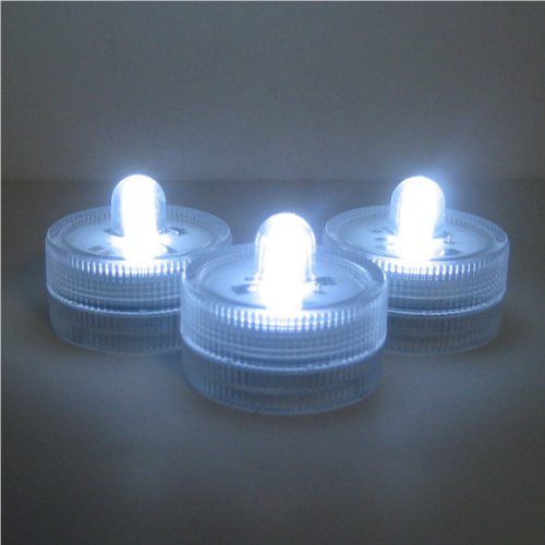 Submersible Battery LED 10 Lights~WHITE~wedding~tea Light