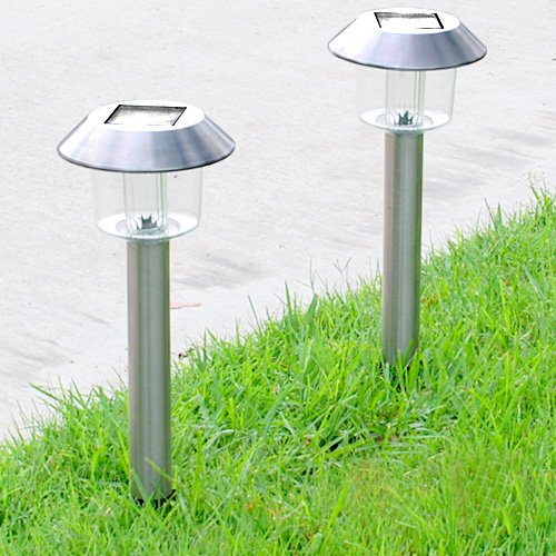 Super Bright Wireless Stainless Steel Solar Garden Light – 12 Pcs