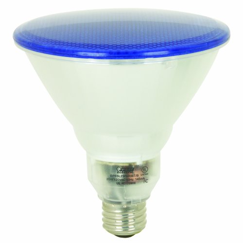Feit Electric BPESL23PAR38T/B 20-Watt PAR 38 Outdoor Compact Fluorescent Light Bulb, Blue