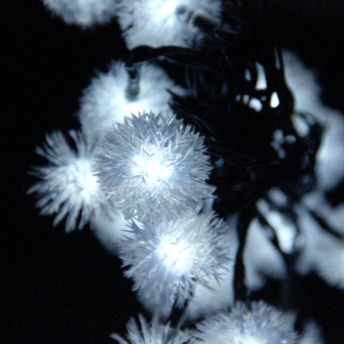 EiioX 4.8m 20 Led White Chuzzle Solar Fairy String Lights