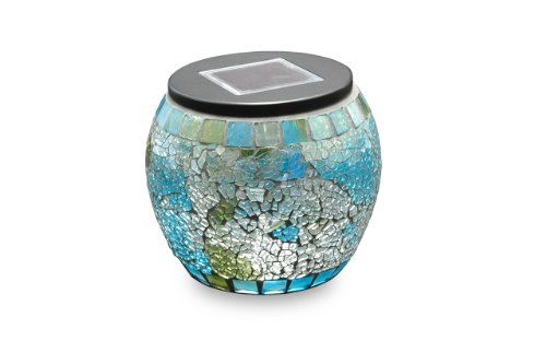 Mark Feldstein & Associates SMG10B Solar Mosaic Jar Globe Blue