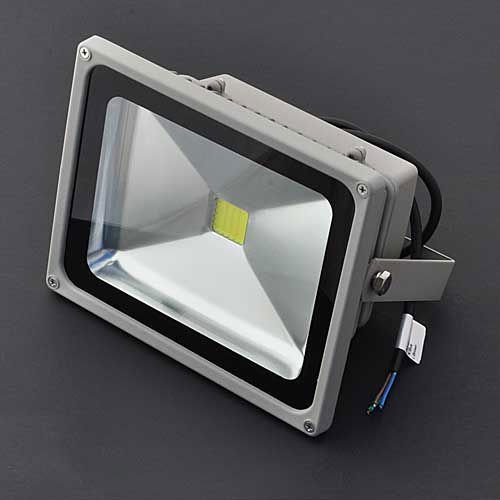 30 Watt LED Outdoor Security Wallpack Landscaping Yard Floodlight, 100-240 Volt Ac Bright White, By Ledwholesalers, 3706wh