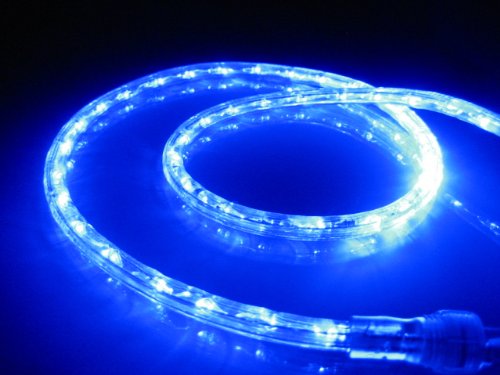 25Ft Rope Lights; Ocean Blue LED Rope Light Kit; 1.0″LED Spacing; Christmas Lighting; outdoor rope lighting