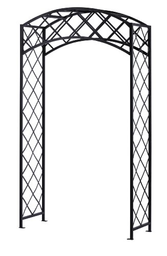 Panacea Products Arched Lattice Arbor, Black