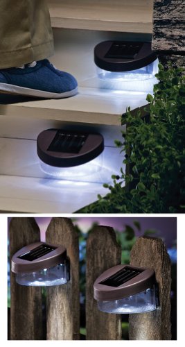 Deck And Fence Wall Mount Solar Lights – 2 Pack By Collections Etc