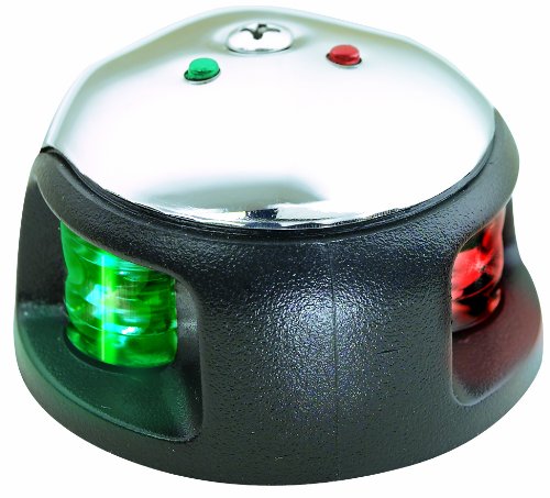 Attwood LED 2-Mile Deck Mount Navigation Bow Light, Stainless Steel