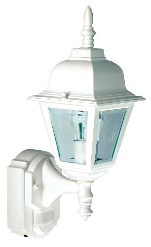 Heath Zenith SL-4191-WH 180-Degree Motion-Activated Country Cottage Decorative Lantern, White