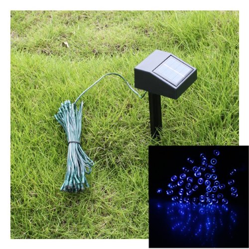 AGPtek® 55ft 100 LED Solar String Fairy Blue Lights Outdoor Garden Xmas