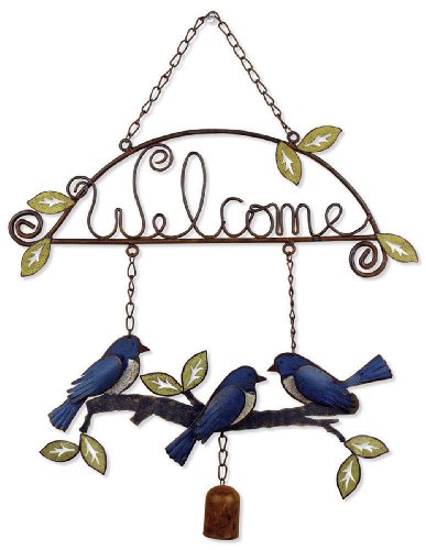 Sunset Vista Designs Garden Essentials Birds of a Feather Birdies Welcome Sign, 18-Inch Long