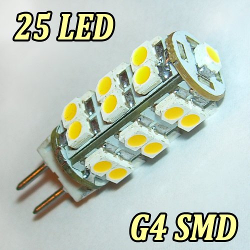 1.5Watts G4 25 SMD LED Warm White Marine Light Bulb Lamp 12 Volt