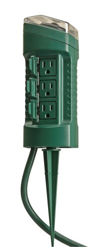 Yard Master 13547 6-Outlet Power Stake with Light Sensor and 6-Foot Cord