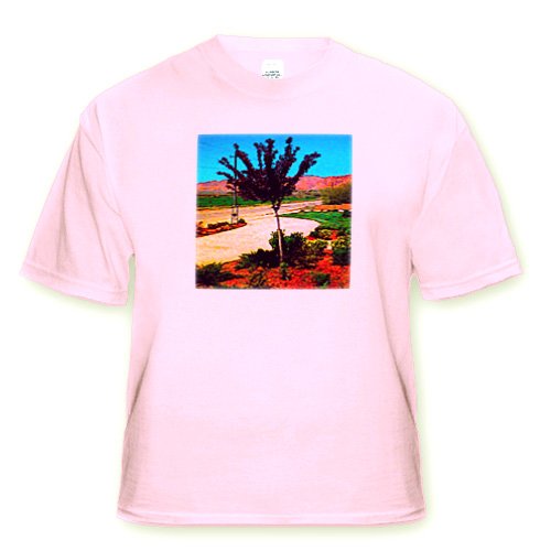 A Tree With a Round Driveway at a Home in Ivins, Utah with The Red Hill in Background – Light Pink Infant Lap-Shoulder Tee (12M)