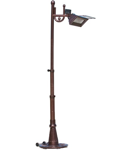Fire Sense Hammer Tone Bronze Traditional Design Pole Mounted Infrared Patio Heater