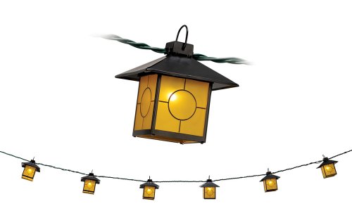 Mission Honey Paneled Lantern String Party Lights