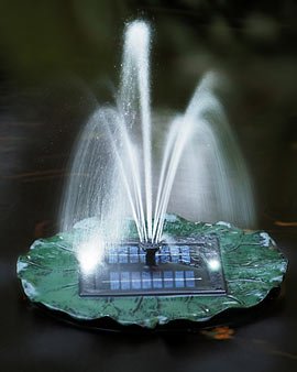 Floating Solar Lily Fountain with Battery and Led Lights