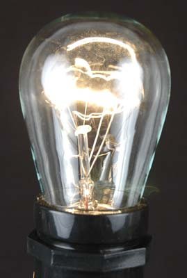 Novelty Lights, Inc. 11-S14-CL Commerical Grade E27 Base Replacement Bulbs, Clear, 11 Watt, 25 Pack