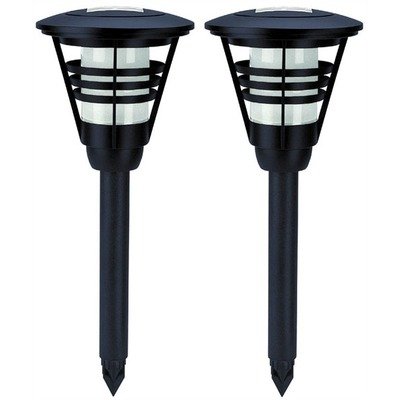 Set of Two Renaissance Emperor Garden Solar Lights