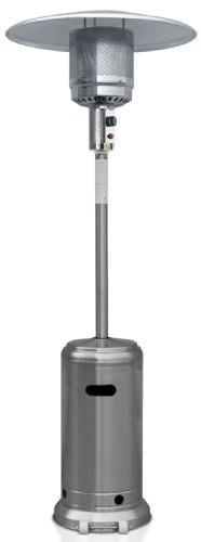 Garden Sun GS4400SS Floor Standing 41,000 BTU Propane Powered Patio Heater With Push Button Ignition, Stainless Steel