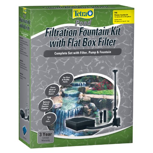 Tetra Pond FK6 Filtration Fountain Kit with Pump, Filter, and Fountain Set, Ponds 150-500 Gallons
