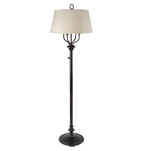 Floor Lamp with Cream Canvas Shade