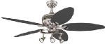 Westinghouse 7234265 Xavier II 52 Inch Ceiling Fan, Brushed Nickel w Gunmetal Accents Finish