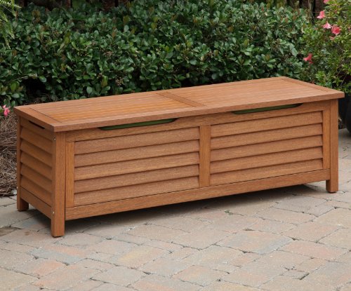 Home Styles Montego Bay Deck Box, Eucalyptus Finish