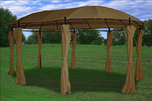 11’x17′ Deluxe Steel Frame Gazebo with Sidewal