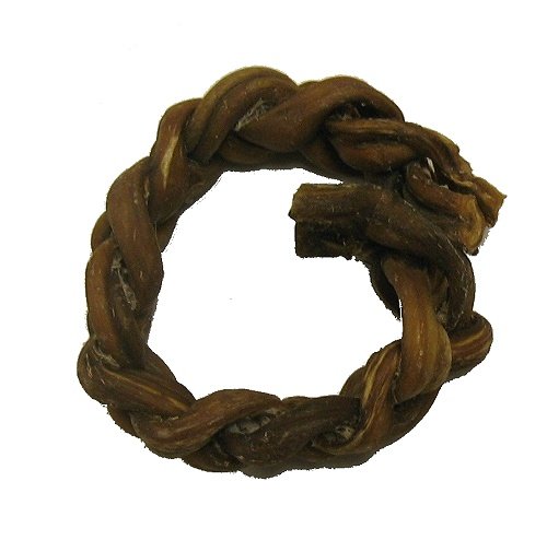 Braided Bully Stick Rings – 5 pack